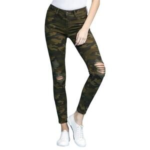 Judy‎ Blue High Rise Distressed Camo Skinny Fit Jeans Women's Size 20W